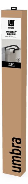 Galerie de perdea 76 - 213 cm extensibilă/dublă din oțel Twilight – Umbra