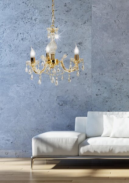 Candellux Maria Teresa lampă suspendată 3x40 W auriu 33-94639