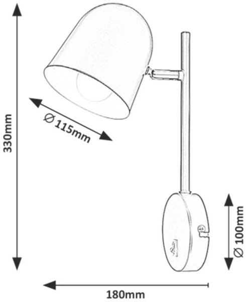 Rabalux Egon lampă de perete 1x40 W alb 5243