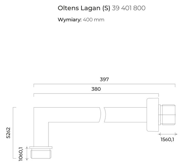 Oltens Lagan braț de perete auriu strălucitor 39401800