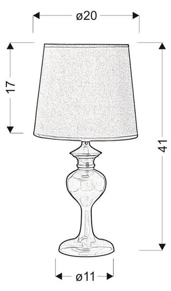 Candellux Berkane veioză 1x40 W violet 41-11756