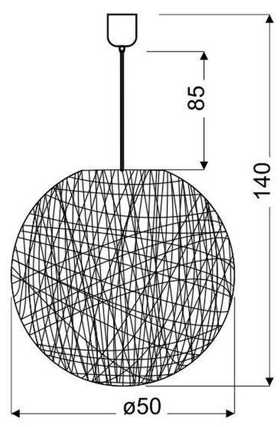 Candellux Caruba lampă suspendată 1x60 W alb 31-26913