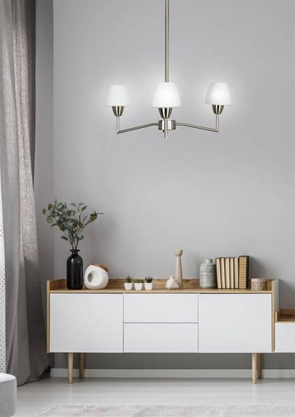 Candellux Togo lampă de tavan 3x40 W alb-nichel 33-10639