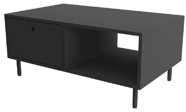 Masuta cafea Nando cu sertar,living,culoare antracit,100 cm