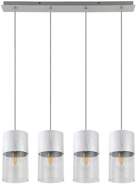 Rabalux Zelkova lampă suspendată 4x40 W transparent-aluminiu 3156