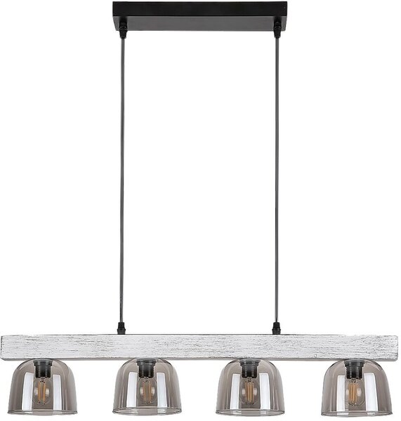 Rabalux Cardamom lampă suspendată 4x40 W fumuriu-lemn 3120