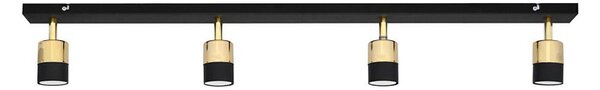 Spot LED TUBSSON 4xGU10/4,8W/230V negru/auriu
