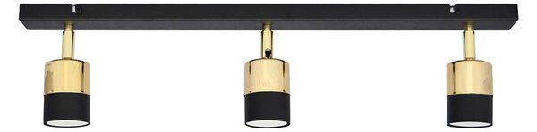 Spot LED TUBSSON 3xGU10/4,8W/230V negru/auriu