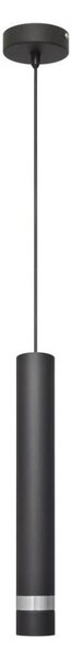 Lustră LED pe cablu TUBA 1xGU10/4,8W/230V neagră/crom