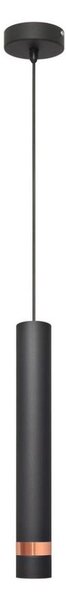 Lustră LED pe cablu TUBA 1xGU10/4,8W/230V neagră/cupru