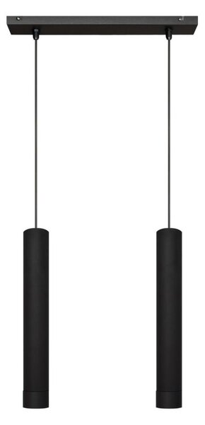 Lustră LED pe cablu TUBA 2xGU10/4,8W/230V neagră