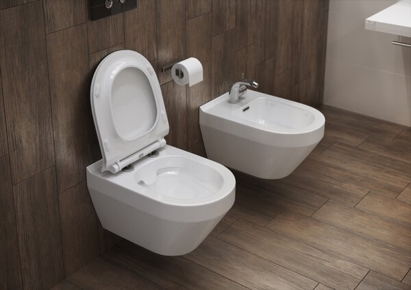 Cersanit Crea vas wc agăţat fără margine alb K114-015