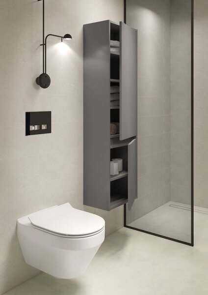 Set vas WC Cersanit Crea K114-015-ECO, capac WC Cersanit Crea K98-0177-ECO