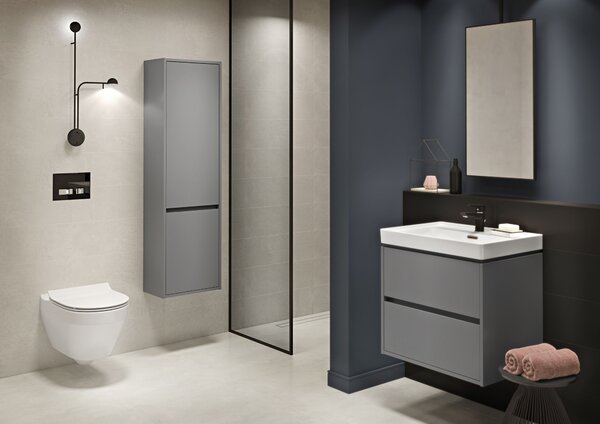 Set vas WC Cersanit Crea K114-015-ECO, capac WC Cersanit Crea K98-0177-ECO