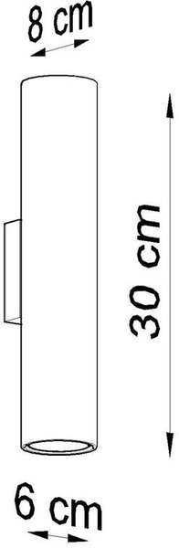 Sollux Lighting Lagos lampă de perete 2x40 W negru SL.0330