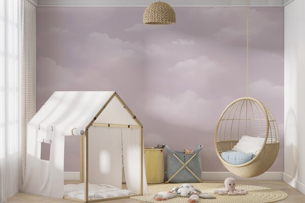 Tapet Nori roz în nuanțe pastelate delicate, Fototapet Pentru Copii, w03994v2 : Uwalls.ro