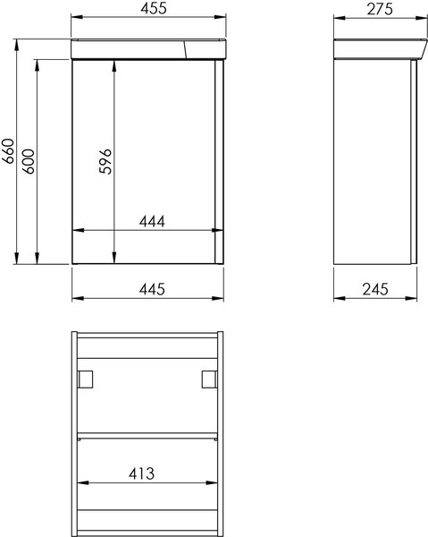 Elita Spring lavoar cu dulap 45.5 cm fără RE020450137020