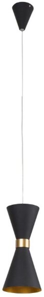 MaxLight Cornet lampă suspendată 1x5 W negru-auriu P0330