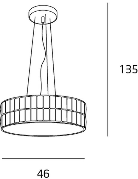 MaxLight Diamante lampă suspendată 6x42 W crom P0238