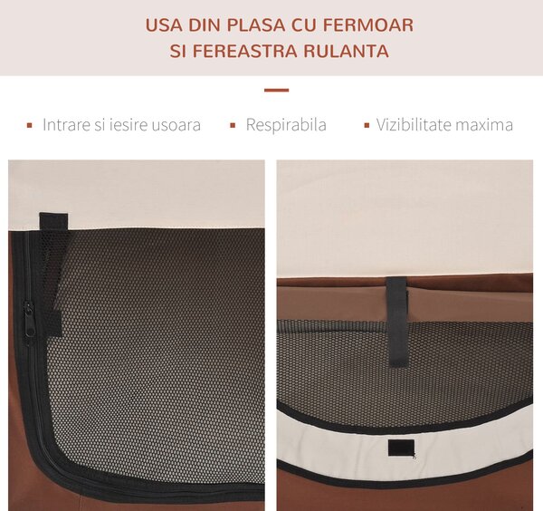 PawHut Geantă de Transport pentru Câini și Pisici, Spațioasă și Confortabilă, 61x46x51cm | Aosom Romania