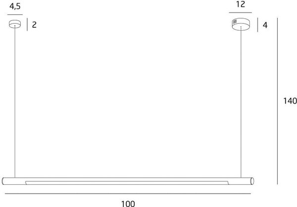 MaxLight Organic Horizon lampă suspendată 1x16 W crom P0355