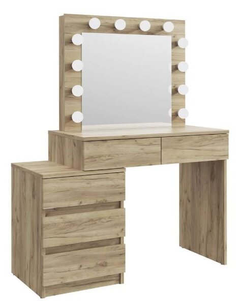 Măsuță de toaletă cu oglindă LED Vanessa Dub craft