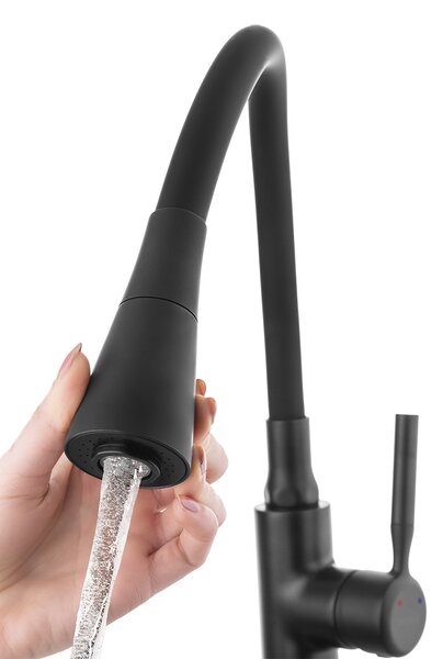 Invena Pogo Plus baterie bucătărie pe picior alb BZ-80-P02