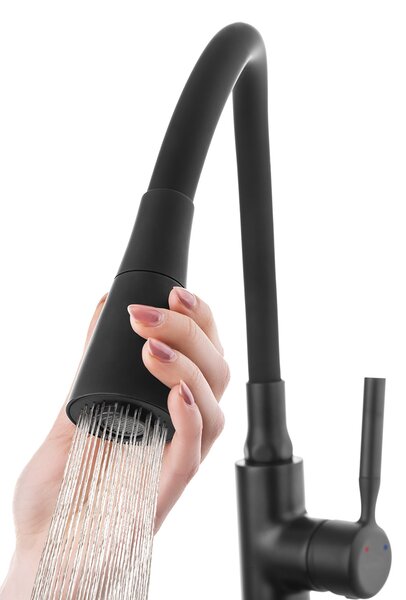Invena Pogo Plus baterie bucătărie pe picior alb BZ-80-P02