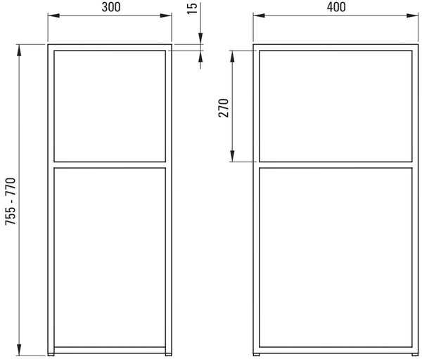 Deante Correo consolă 30x40x77 cm negru CKC_N30A