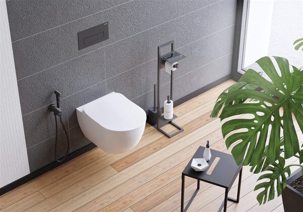 Deante Slim buton de spălare pentru WC negru CST_N51P