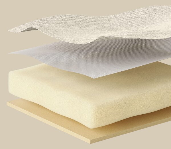 Taburet cu spatiu depozitare OTTOMAN 30x30 cm, crem
