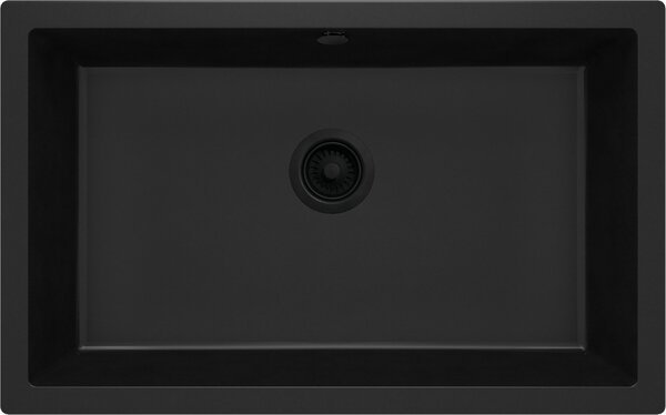 Deante Corda chiuvetă din granit 80x50 cm negru ZQA_N10D