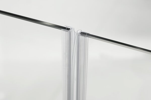 Hagser Anke paravan cadă 80 cm două piese crom luciu/sticlă transparentă HGR20000023