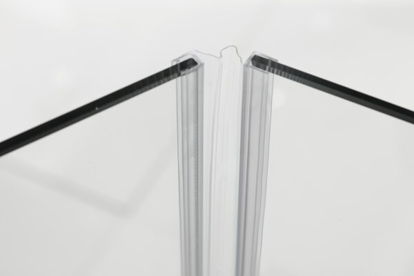 Hagser Anke paravan cadă 80 cm două piese crom luciu/sticlă transparentă HGR20000023