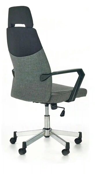 Scaun de birou OLAF, gri/negru, stofa/metal, 58x59x113/121 cm