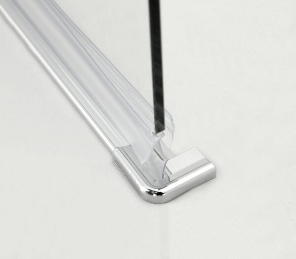 Hagser Anke paravan cadă 70 cm o piesă crom luciu/sticlă transparentă HGR10000023