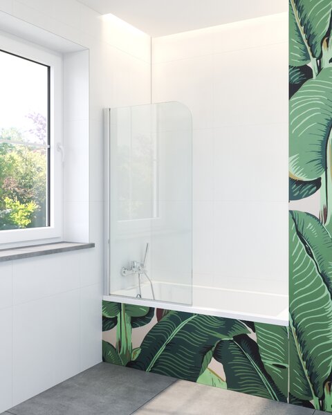 Hagser Anke paravan cadă 70 cm o piesă crom luciu/sticlă transparentă HGR10000023