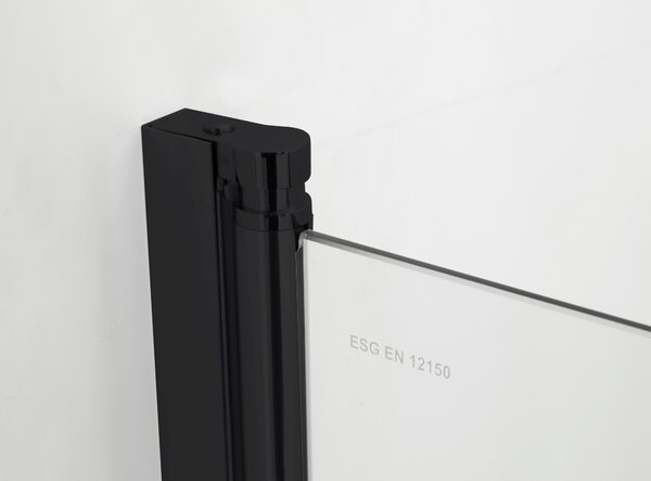 Hagser Anke paravan cadă 70 cm o piesă negru mat/sticlă transparentă HGR50000023