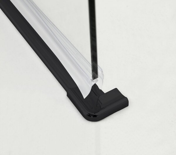 Hagser Anke paravan cadă 70 cm o piesă negru mat/sticlă transparentă HGR50000023