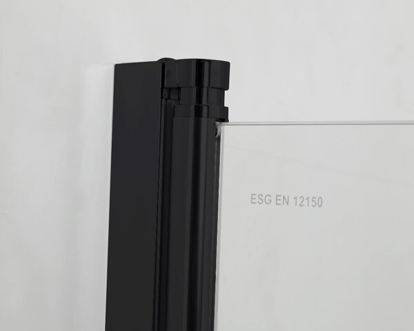 Hagser Anke paravan cadă 70 cm o piesă negru mat/sticlă transparentă HGR50000023