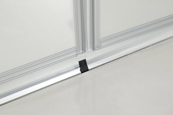 Hagser Anke paravan cadă 80 cm două piese negru mat/sticlă transparentă HGR60000023