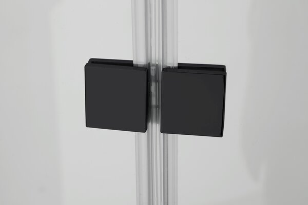 Hagser Anke paravan cadă 80 cm două piese negru mat/sticlă transparentă HGR60000023