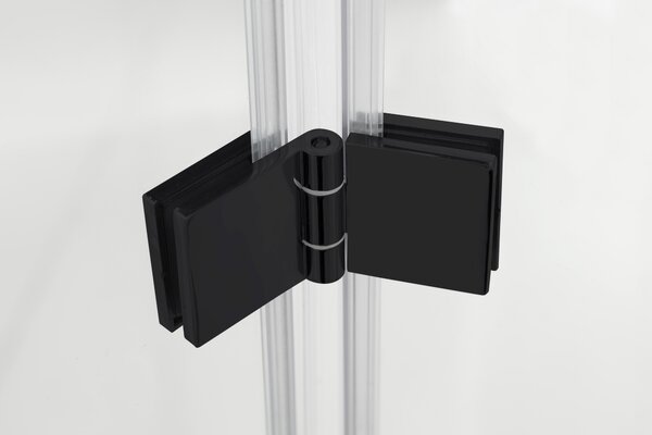 Hagser Anke paravan cadă 80 cm două piese negru mat/sticlă transparentă HGR60000023