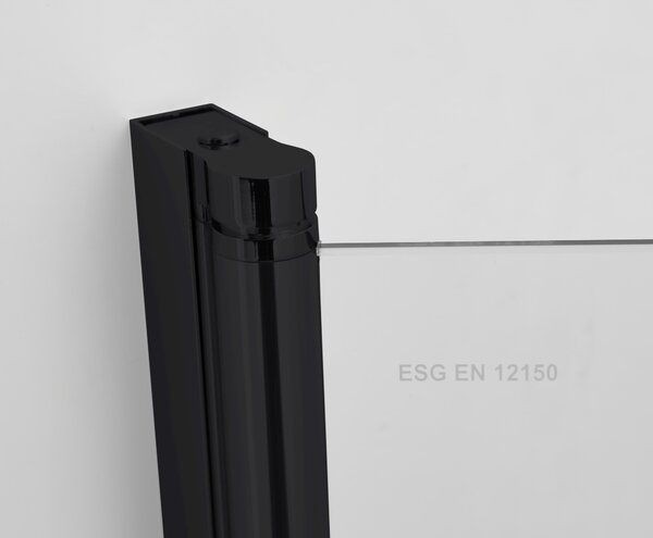 Hagser Anke paravan cadă 80 cm două piese negru mat/sticlă transparentă HGR60000023