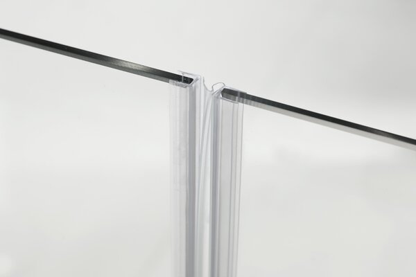 Hagser Anke paravan cadă 80 cm două piese negru mat/sticlă transparentă HGR60000023