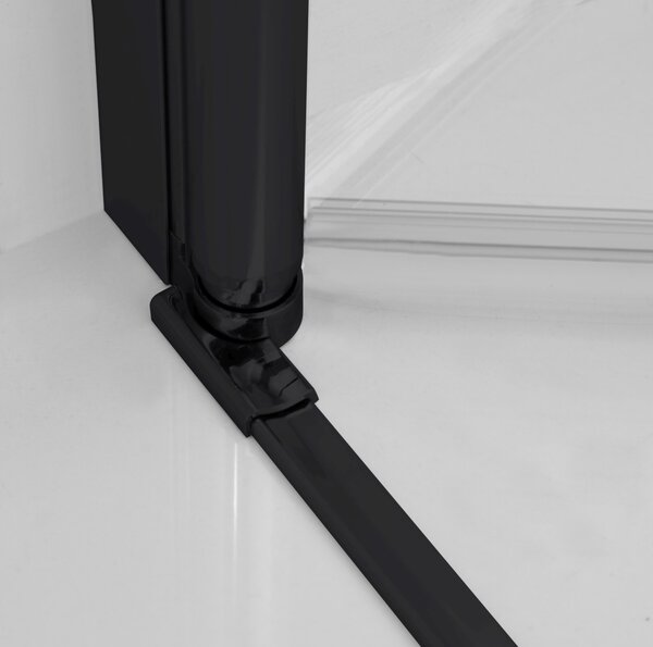 Hagser Anke paravan cadă 80 cm două piese negru mat/sticlă transparentă HGR60000023