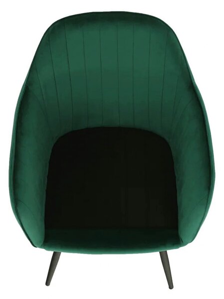 Scaun ZIRKON, verde smarald/negru, catifea/metal, 56x55x82 cm