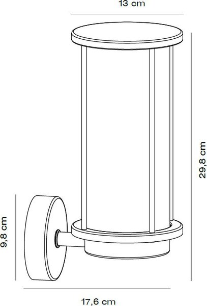 Nordlux Linton aplica exterior 1x15 W alamă 2218281035