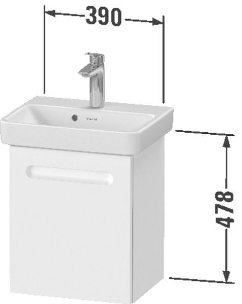 Duravit No. 1 dulap 39x34.6x47.8 cm sub chiuveta pe perete alb N14266R18180000