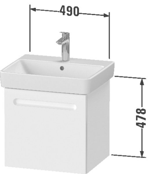 Duravit No. 1 dulap 49x42.6x47.8 cm sub chiuveta pe perete grafit N14280049490000